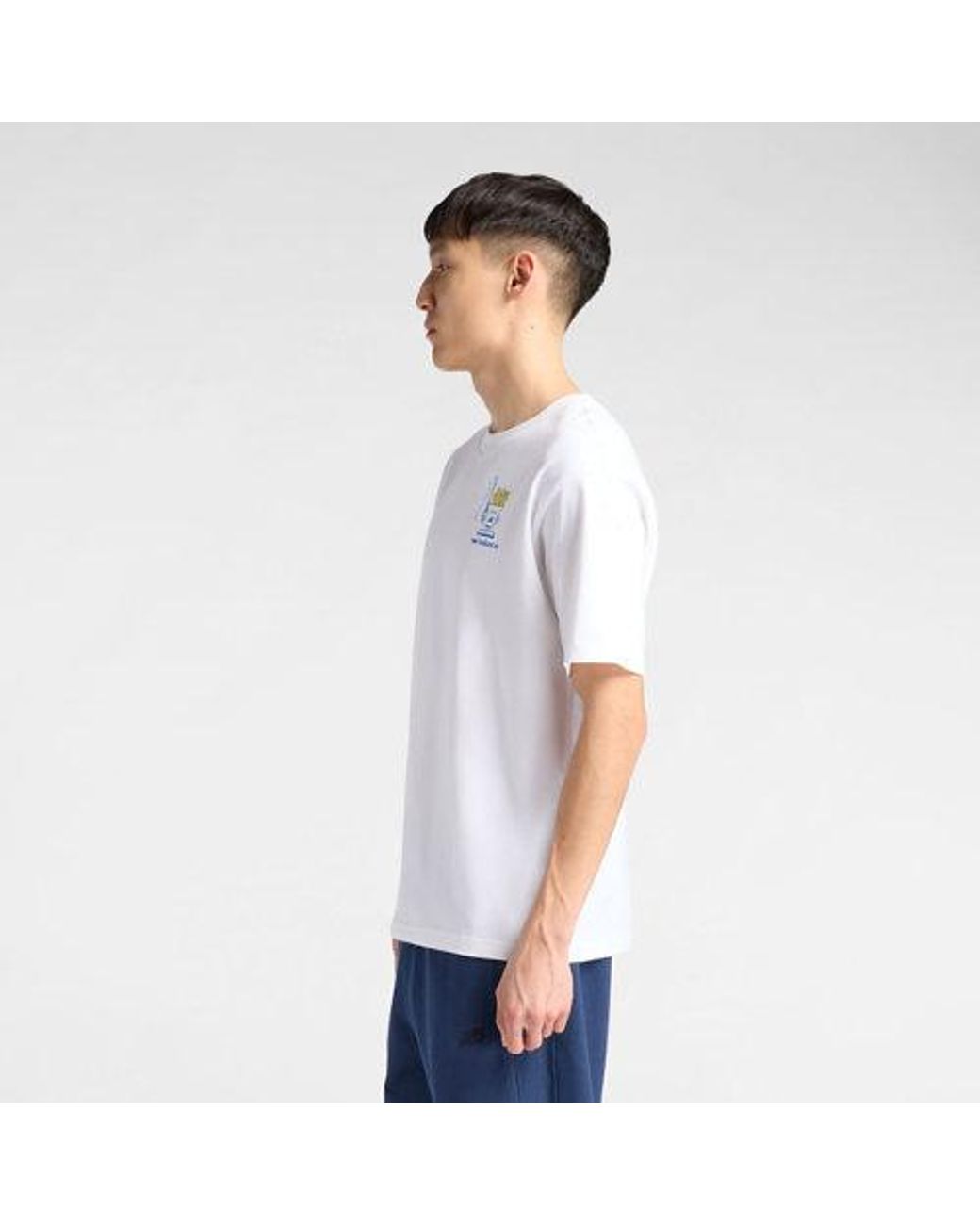 New Balance White Fish And Chips T-Shirt for men