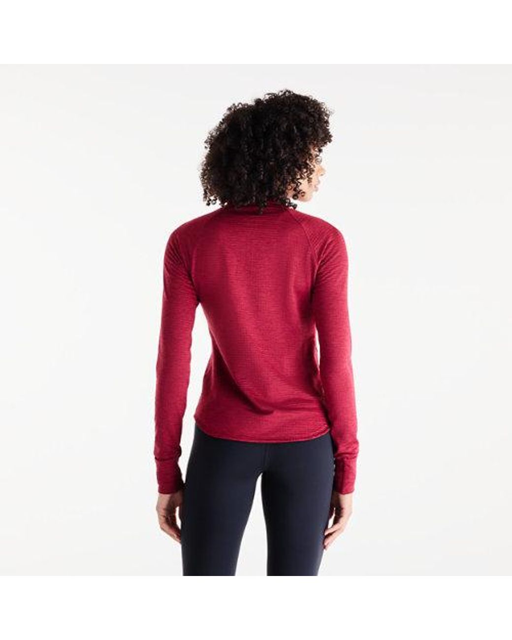 New Balance Red Rc Essential Heat Grid 1/2 Zip