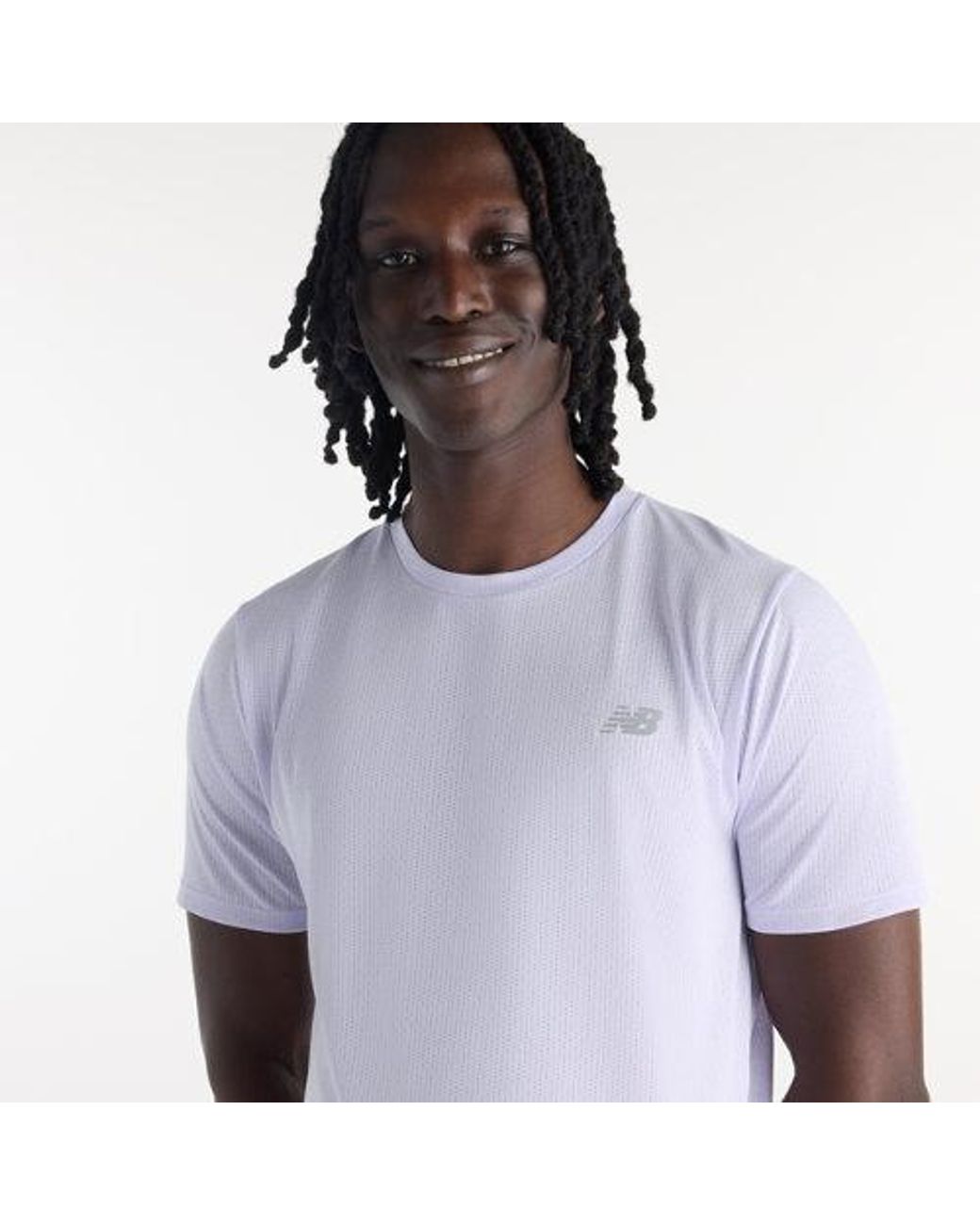 New Balance Purple Rc Essential T-Shirt for men