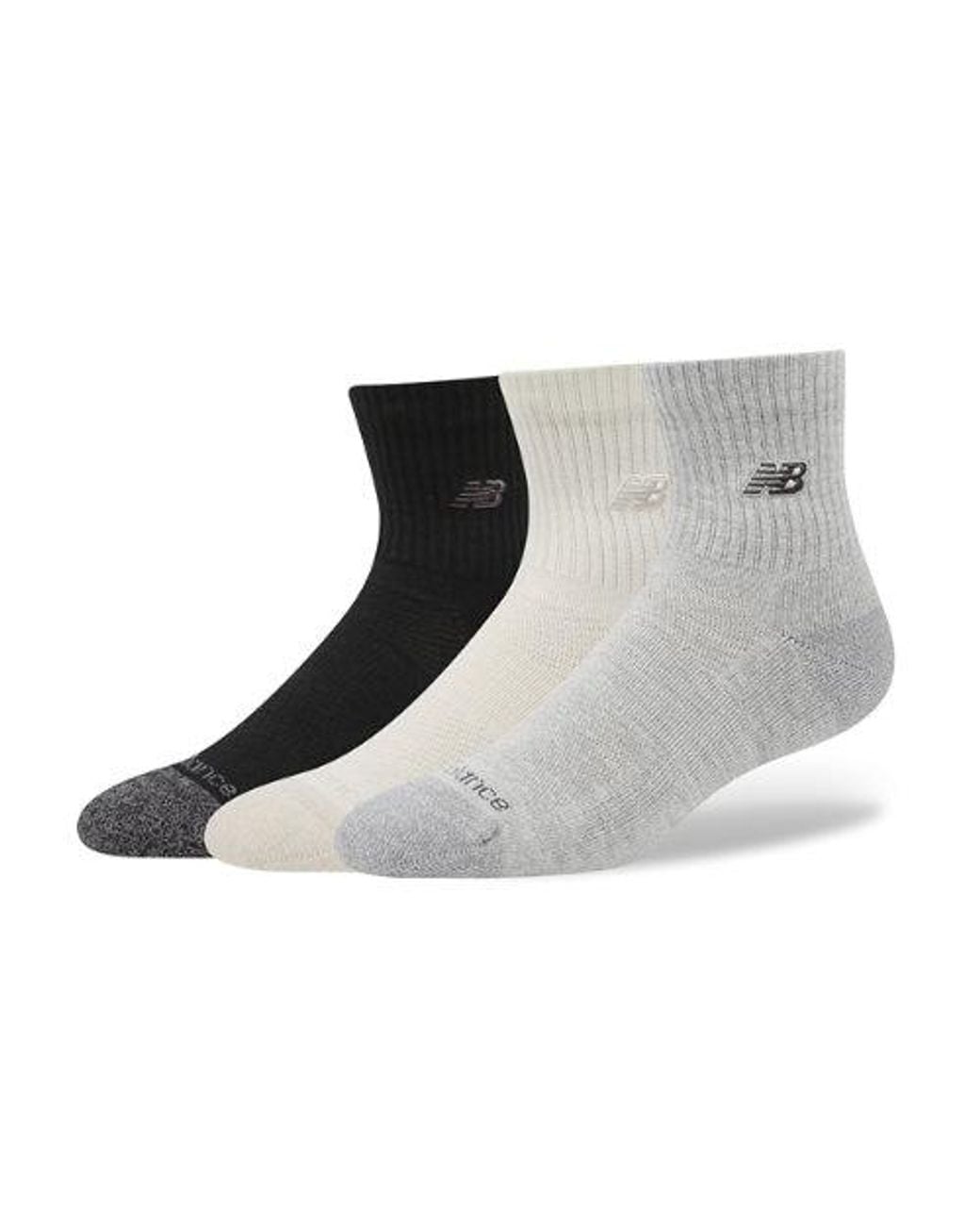New Balance Black Active Premium Qtr 3 Pack Socks 3 Pack