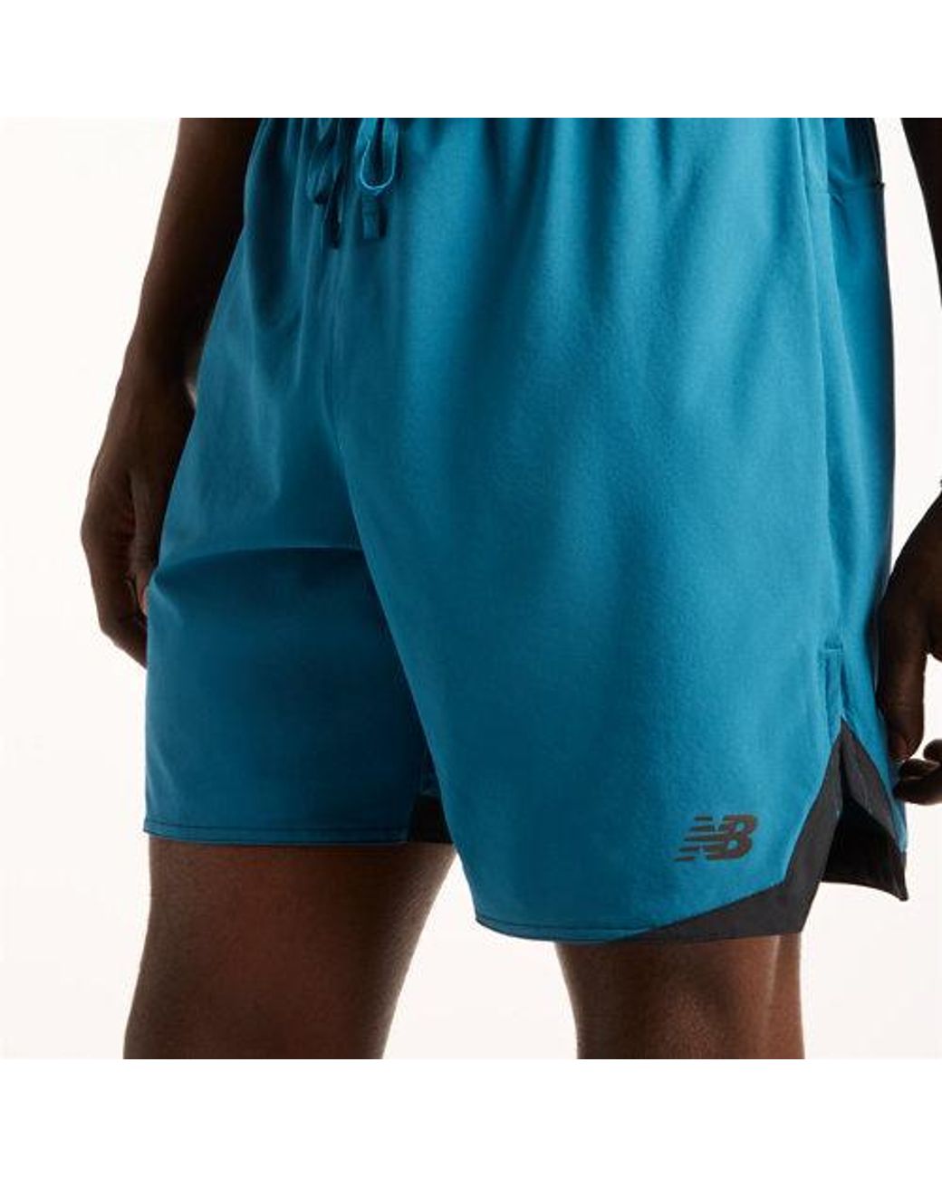 New Balance Blue Rc Essential Short 7" for men