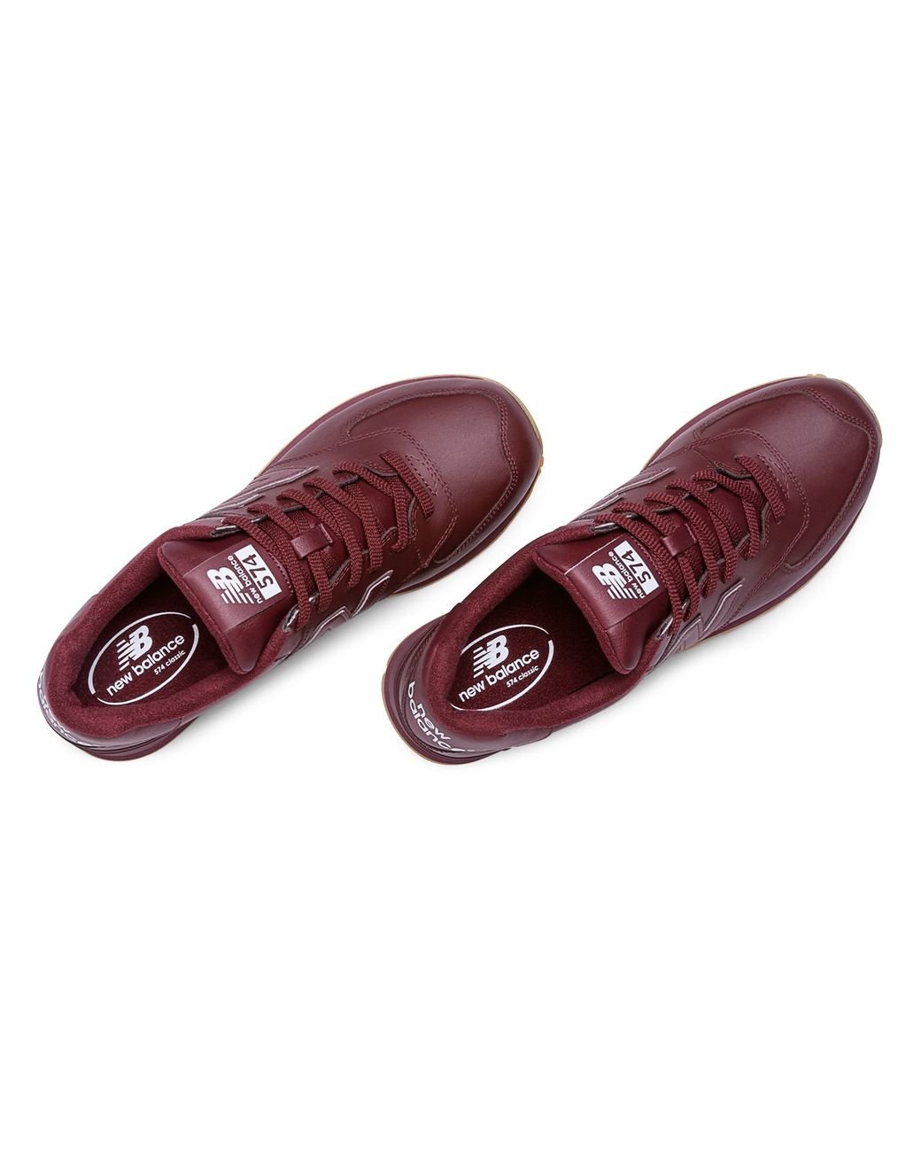 New balance 574 burgundy cheap leather