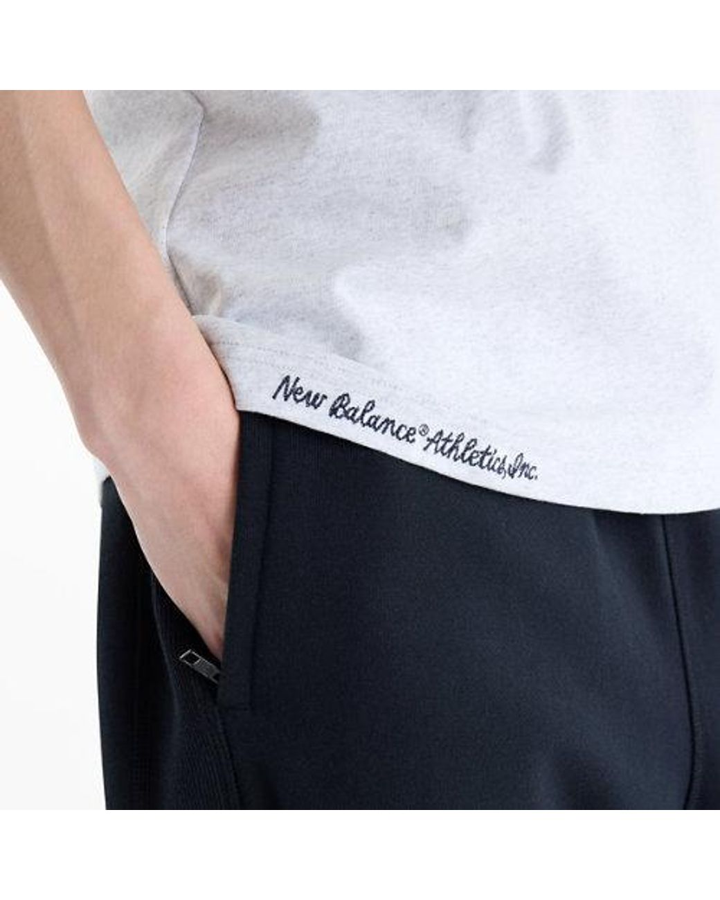 New Balance White Varsity Bike T-Shirt for men