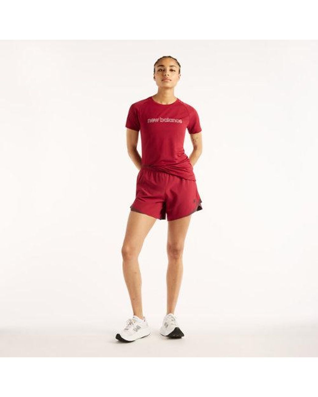 New Balance Red Rc Essential Short 5"