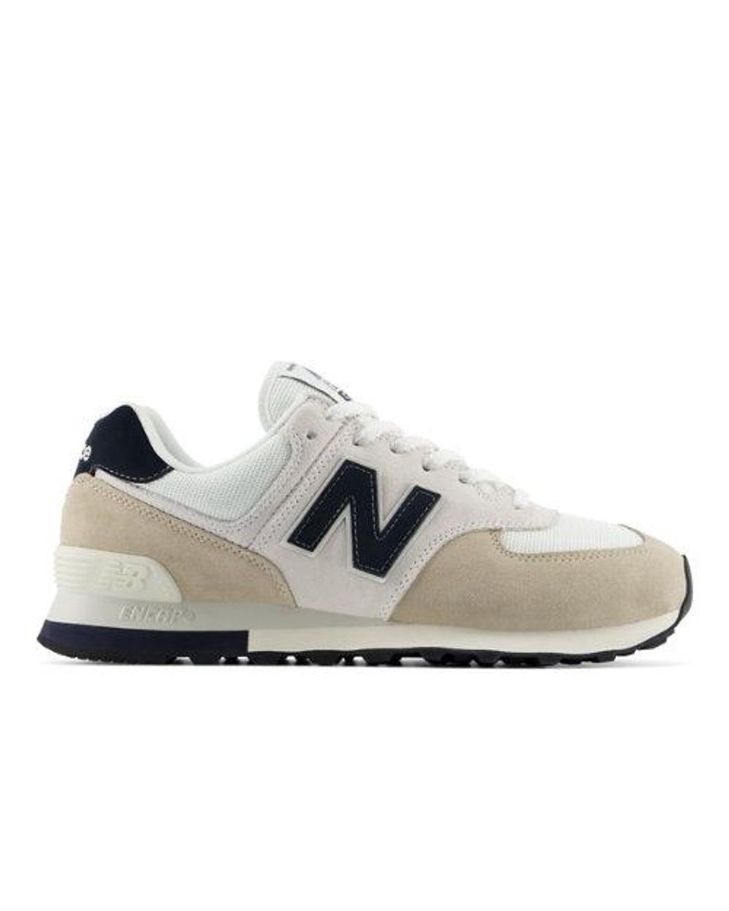 New Balance White 574 Sneakers
