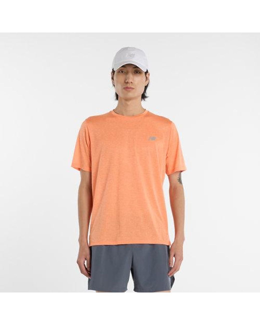 New Balance Orange Rc Essential T-Shirt for men