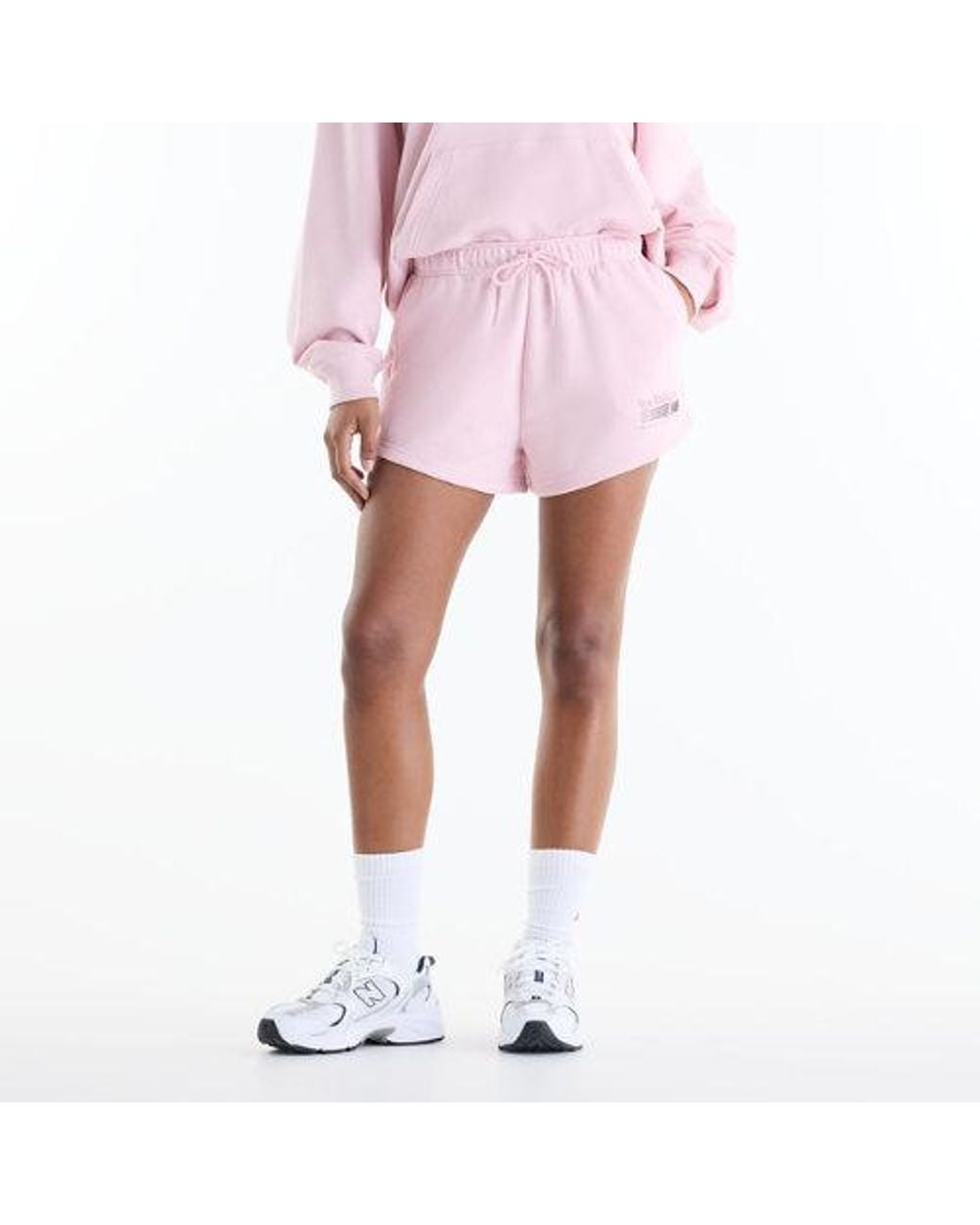 New Balance Pink Trackside French Terry Short
