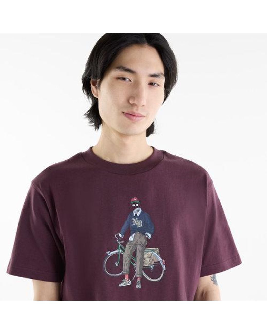 New Balance Purple Varsity Bike T-Shirt for men