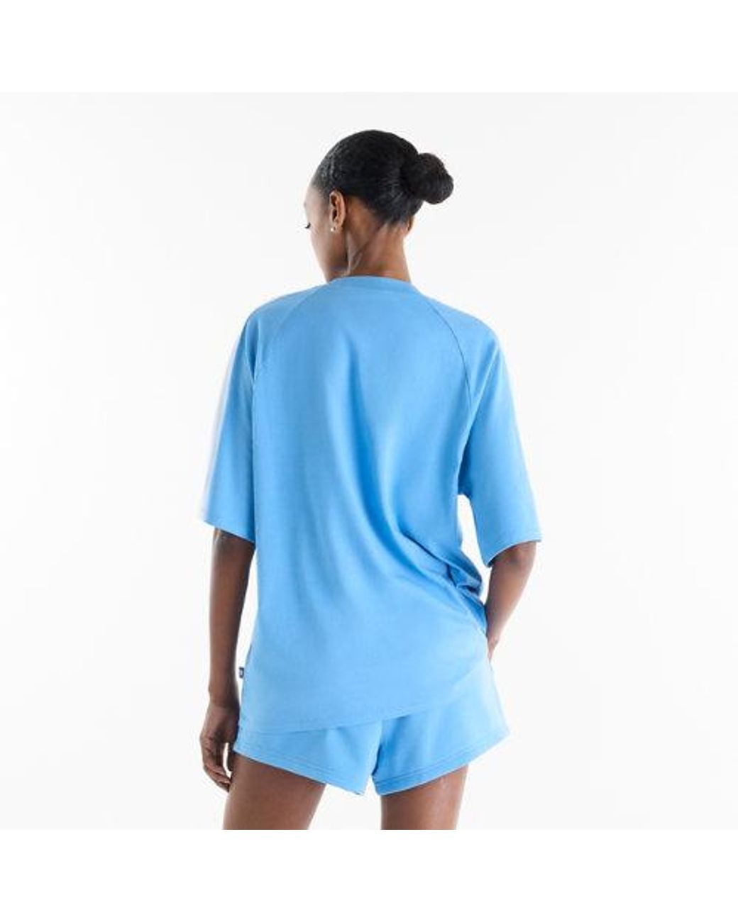 New Balance Blue Sport Linear Graphic Oversized T-Shirt