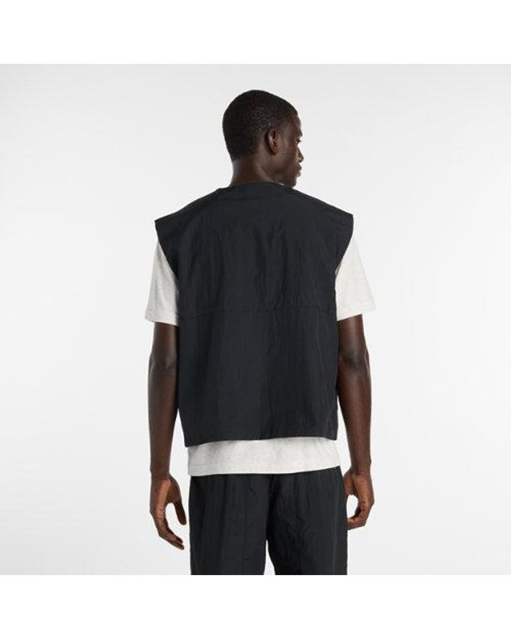 New Balance Black Castlefield Woven Vest for men