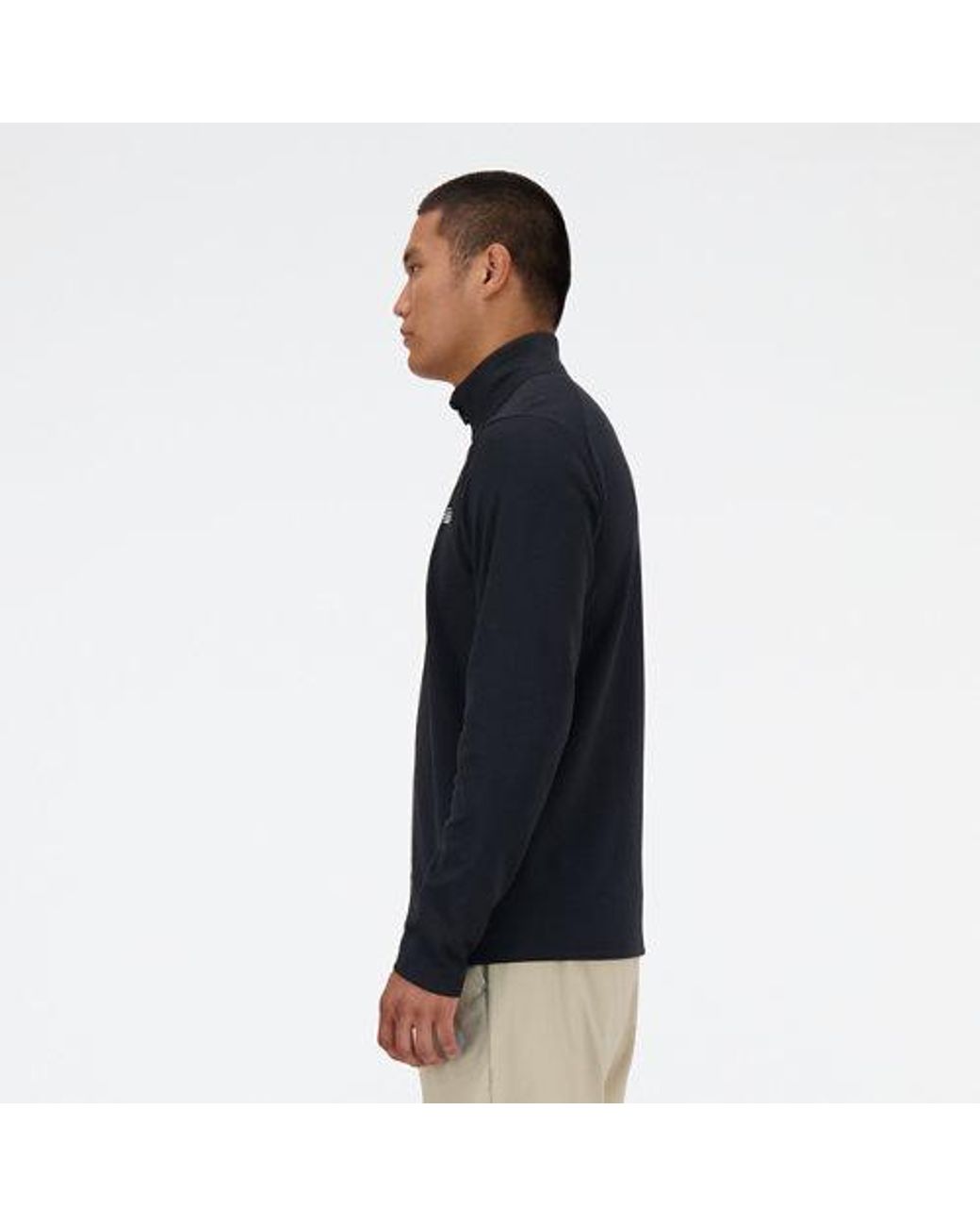New Balance Blue Tech Knit Full Zip In Black Poly Knit for men