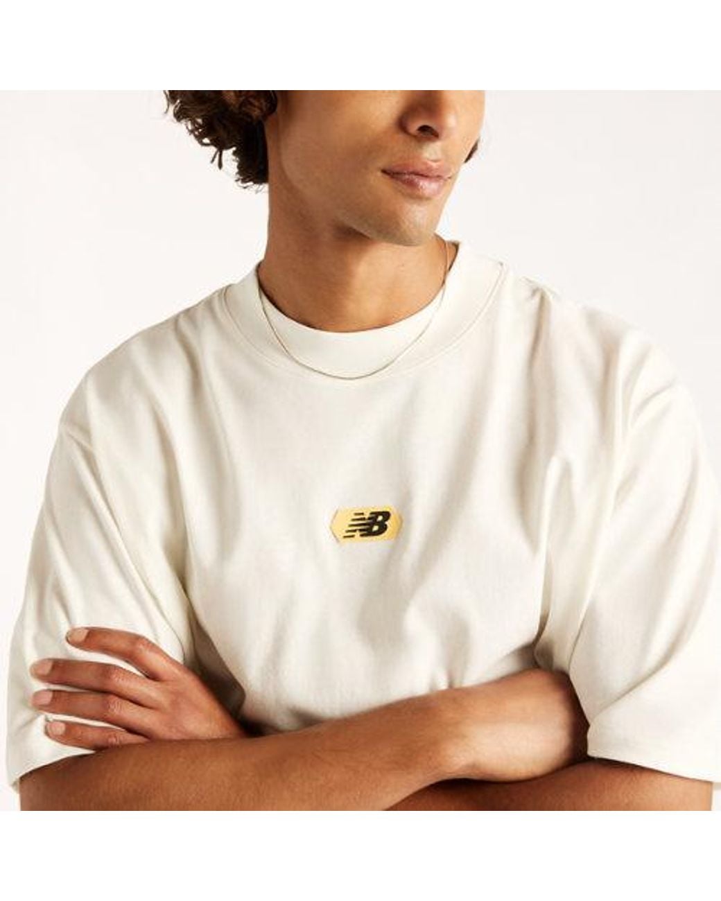 New Balance White Street Classics Multi Blur T-Shirt for men