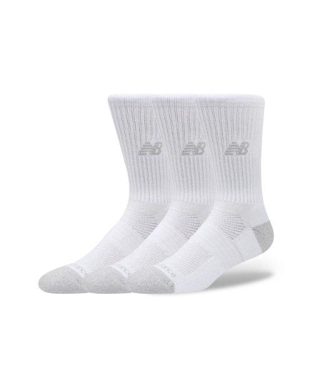 New Balance White Active Crew Sock 3 Pack