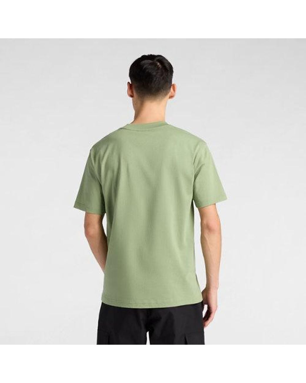 New Balance Green Athletics Cotton T-Shirt for men