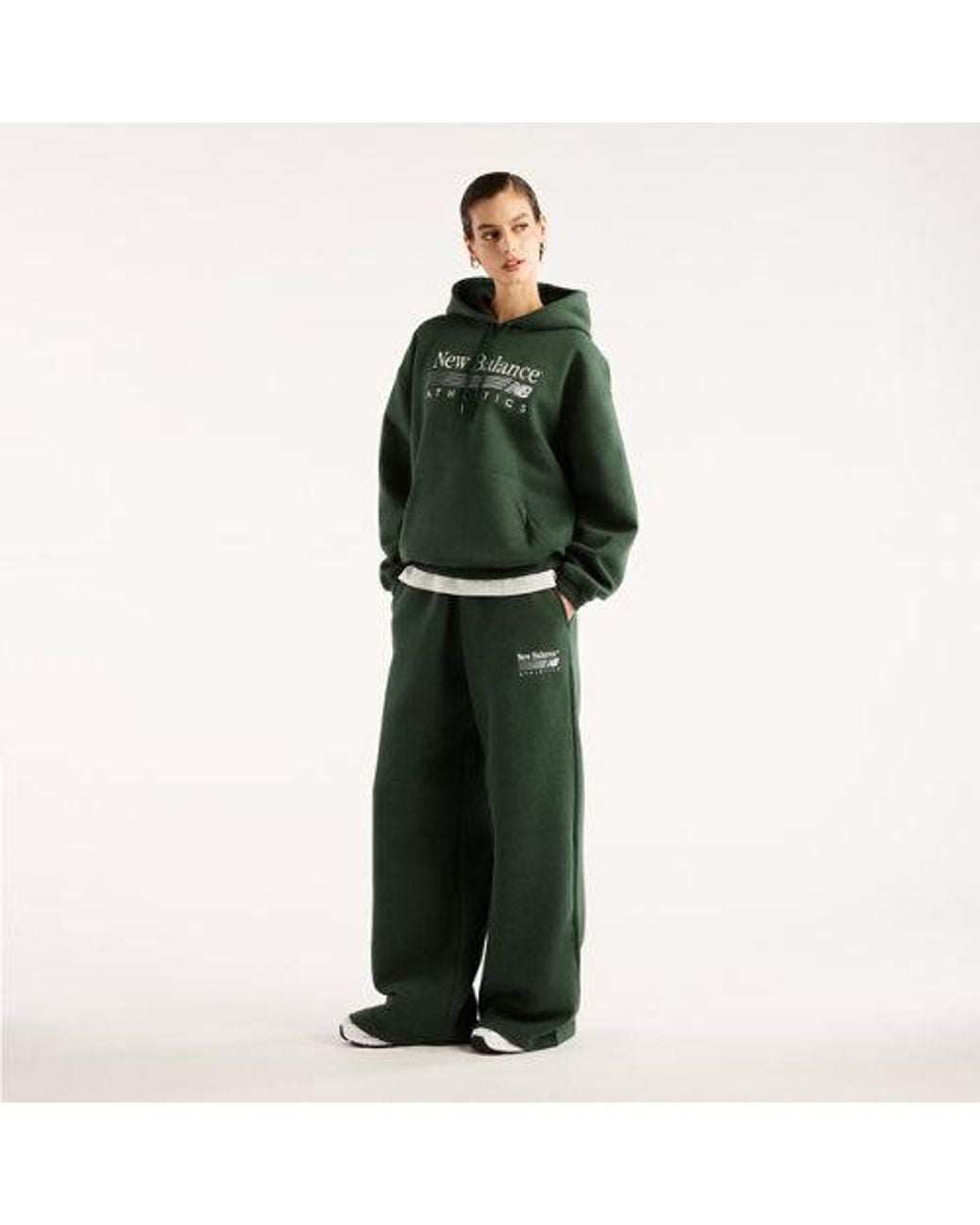 New Balance Green Trackside Fleece Hoodie