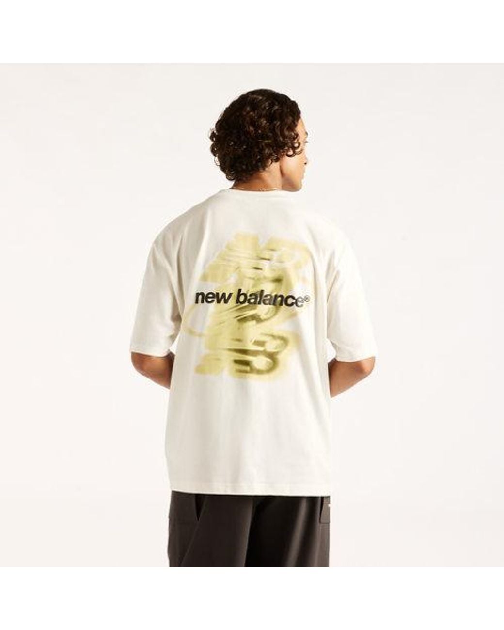 New Balance White Street Classics Multi Blur T-Shirt for men