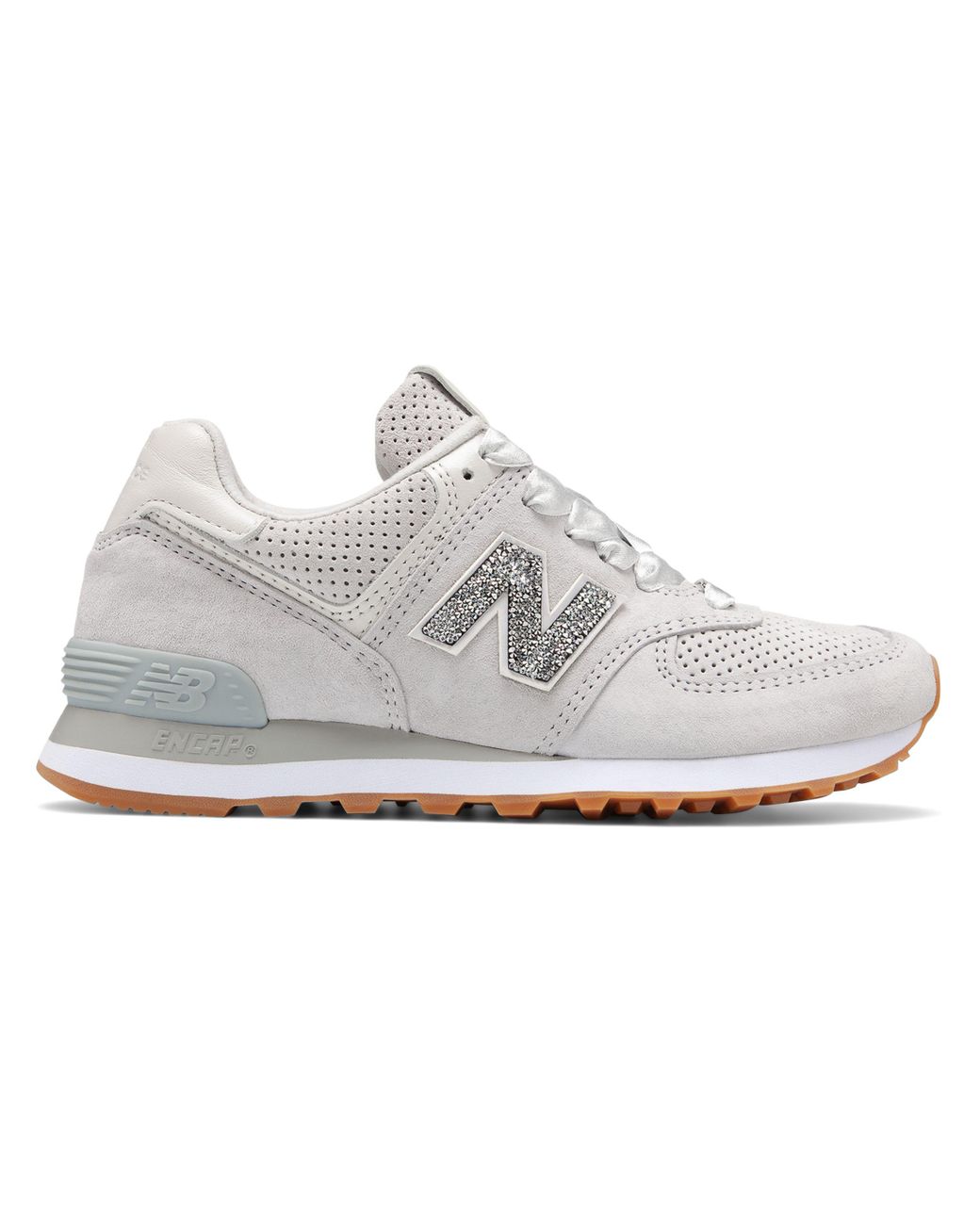 New Balance Limited 574 With Swarovski Crystal in Gray | Lyst