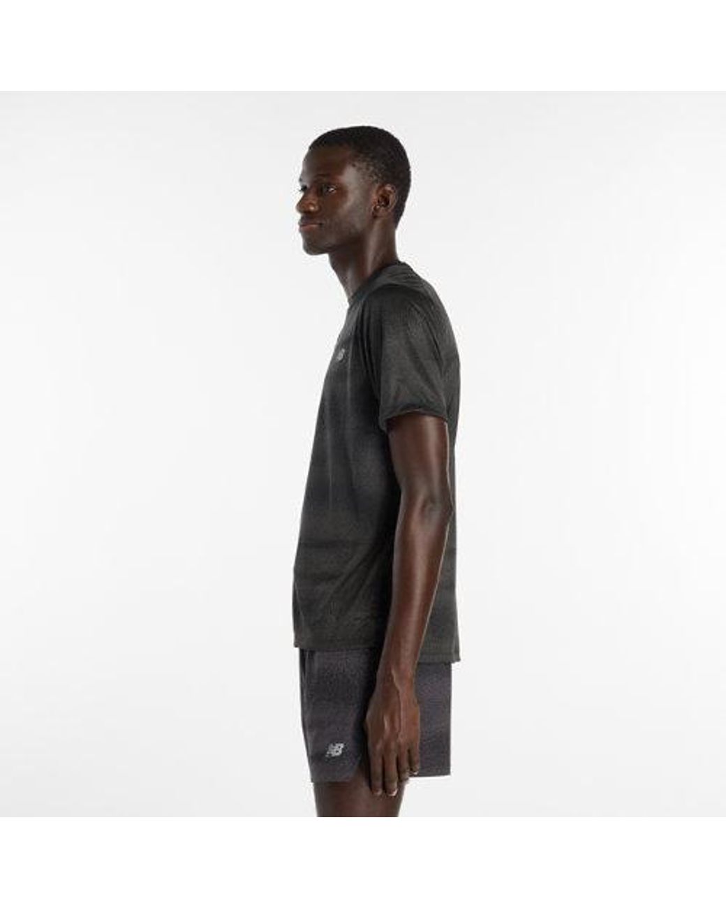 New Balance Black Rc Essential Printed T-Shirt for men