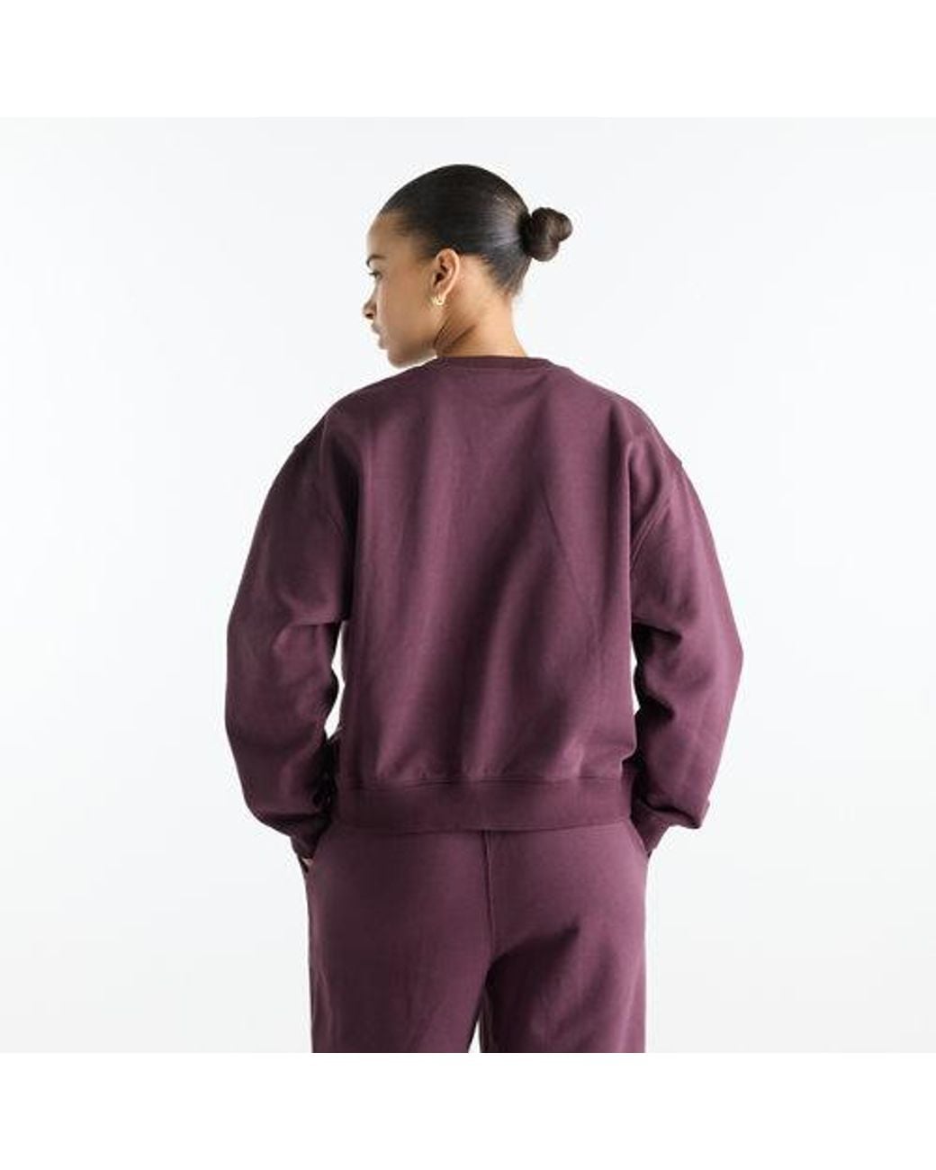 New Balance Purple Athletics French Terry Crew