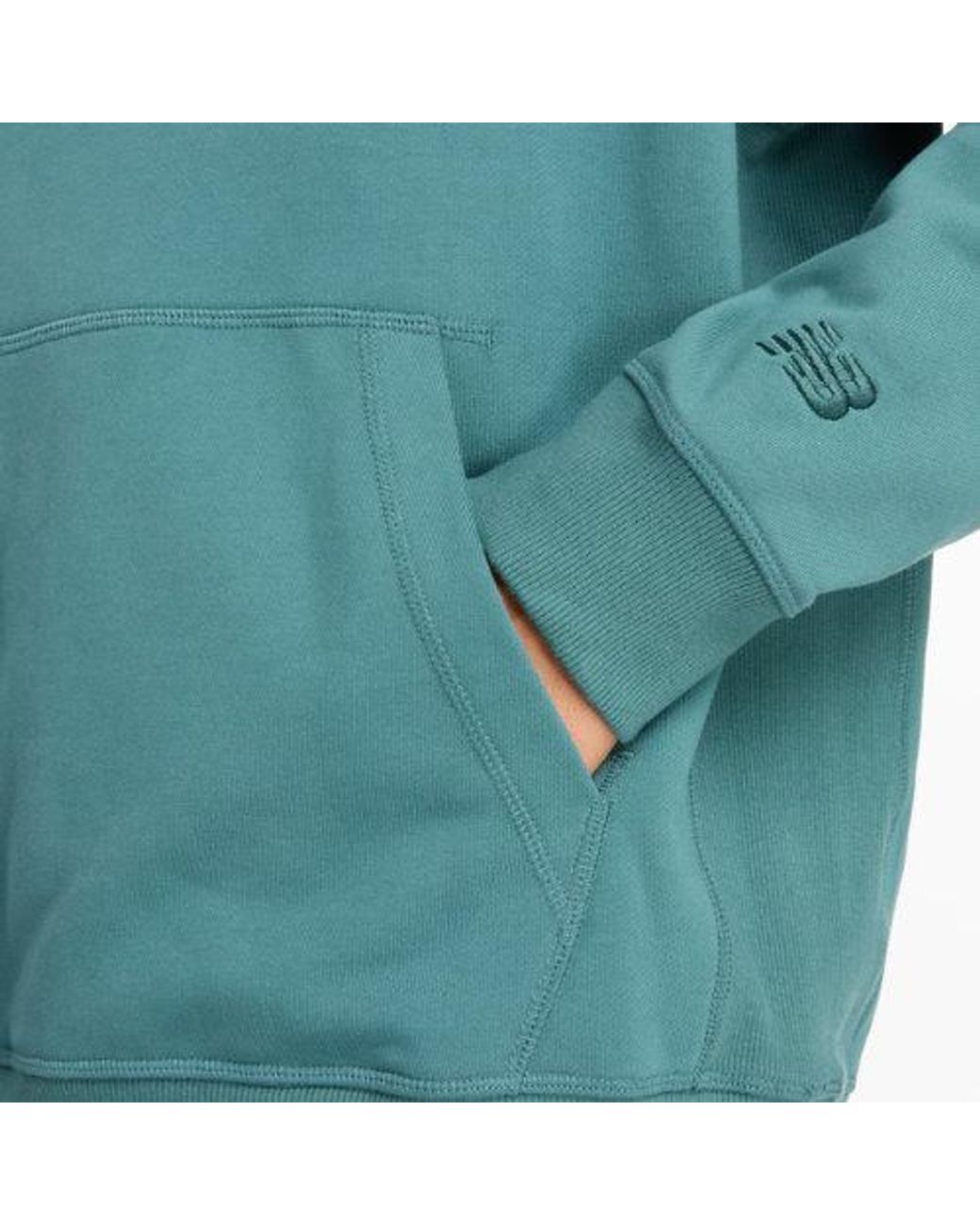 New Balance Blue Embossed Varsity Hoodie for men