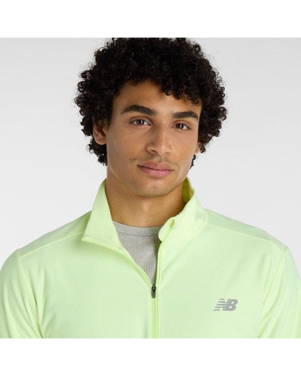 New Balance Green Space Dye 1/4 Zip for men