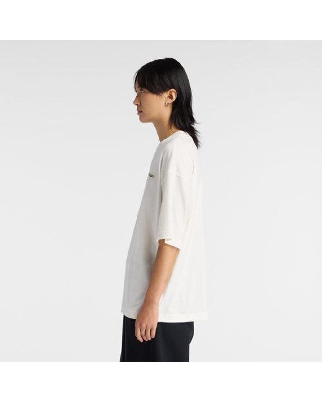 New Balance White Sport Graphic Oversized T-Shirt