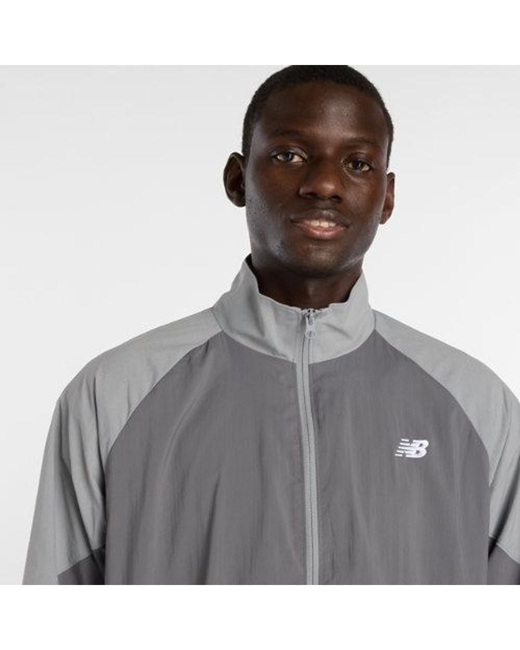 New Balance Gray Sport Legacy Jacket for men