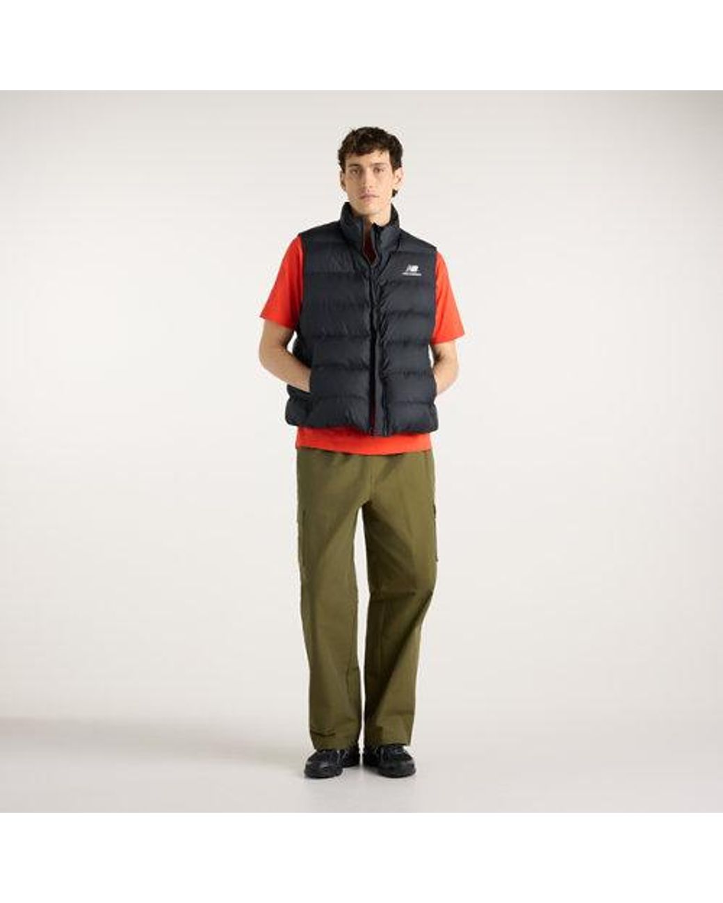 New Balance Blue Boston Puffer Vest for men