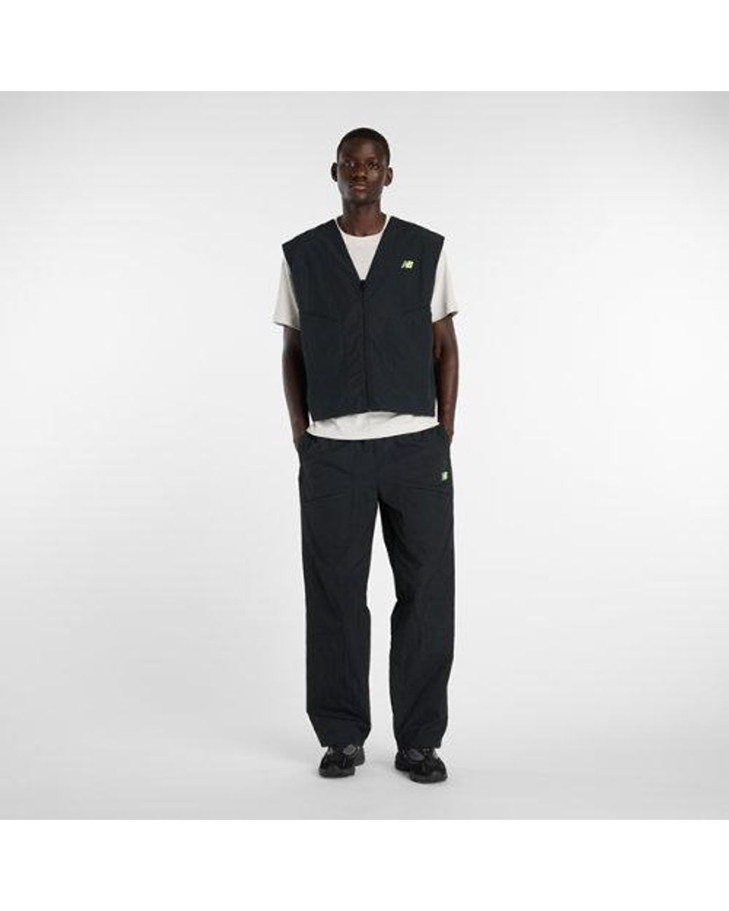 New Balance Black Castlefield Woven Vest for men