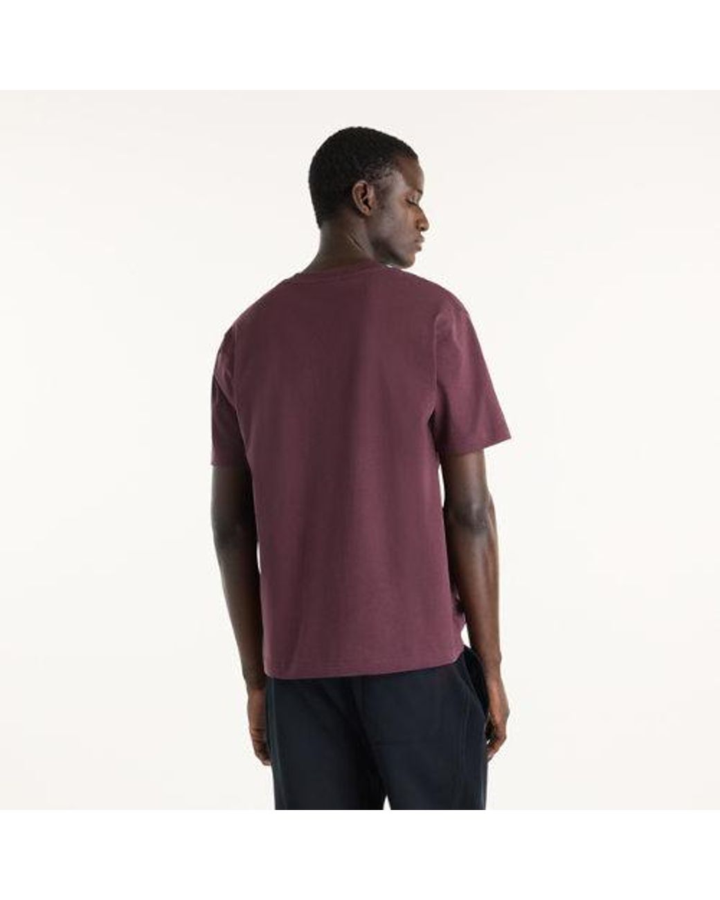 New Balance Purple Athletics Premium Relaxed Chest Logo T-Shirt for men