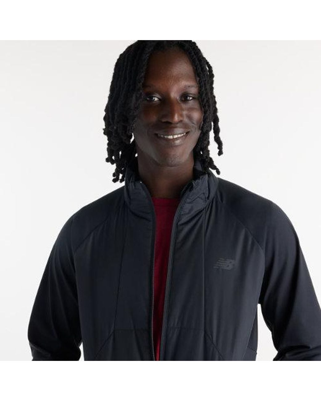 New Balance Blue Winter Run Jacket for men