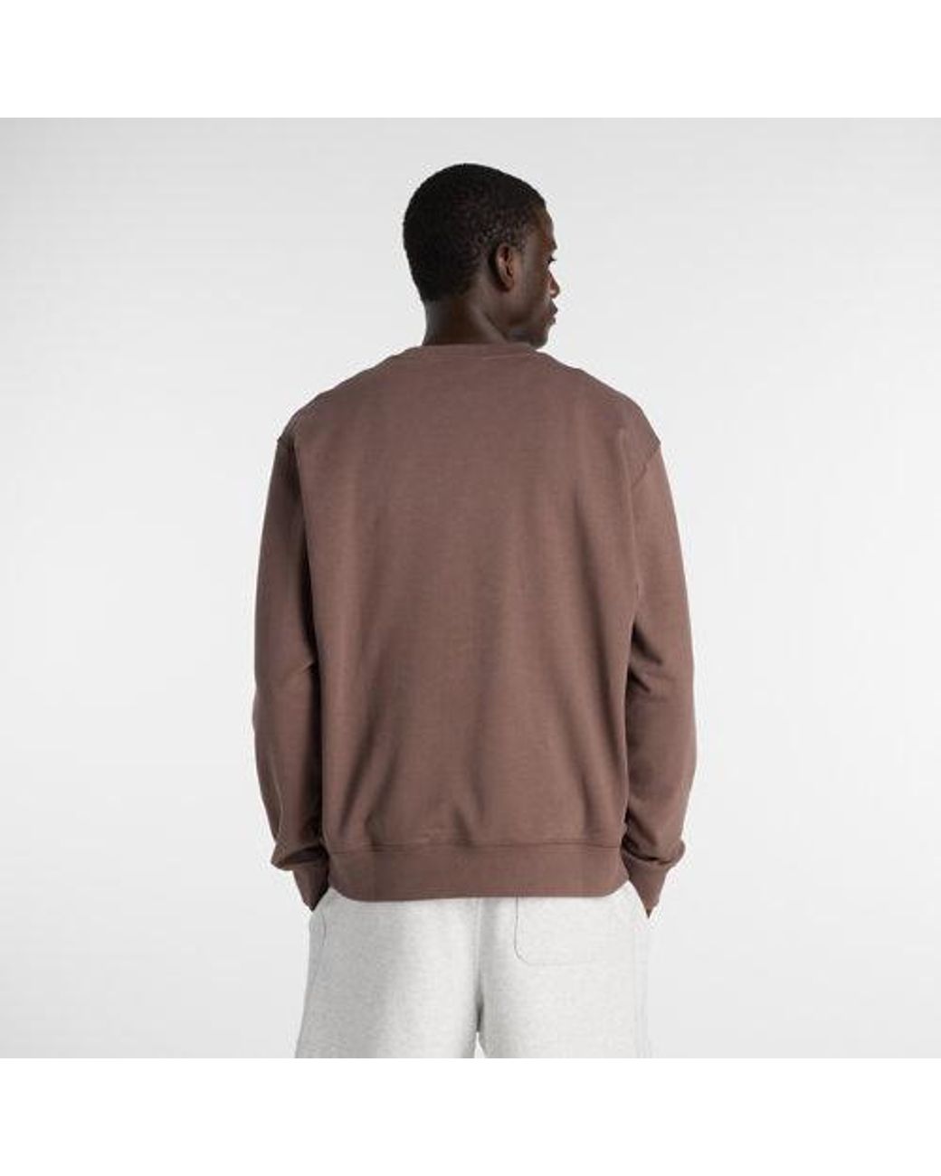 New Balance Brown Athletics Premium Logo Crew for men