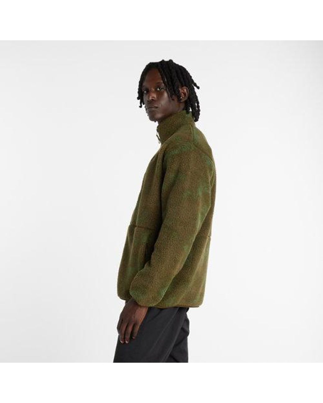 New Balance High Pile Printed Jacket in het Green voor heren