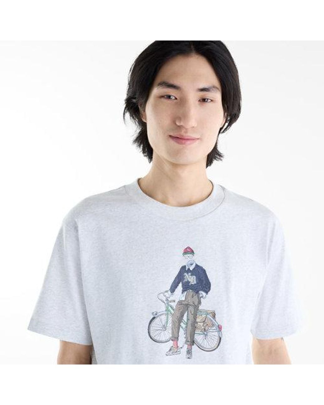 New Balance White Varsity Bike T-Shirt for men