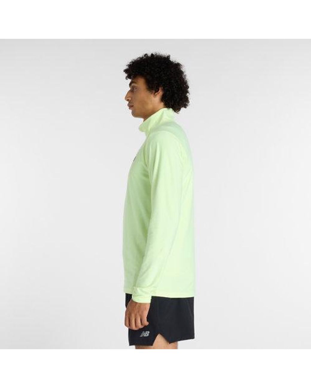 New Balance Green Space Dye 1/4 Zip for men