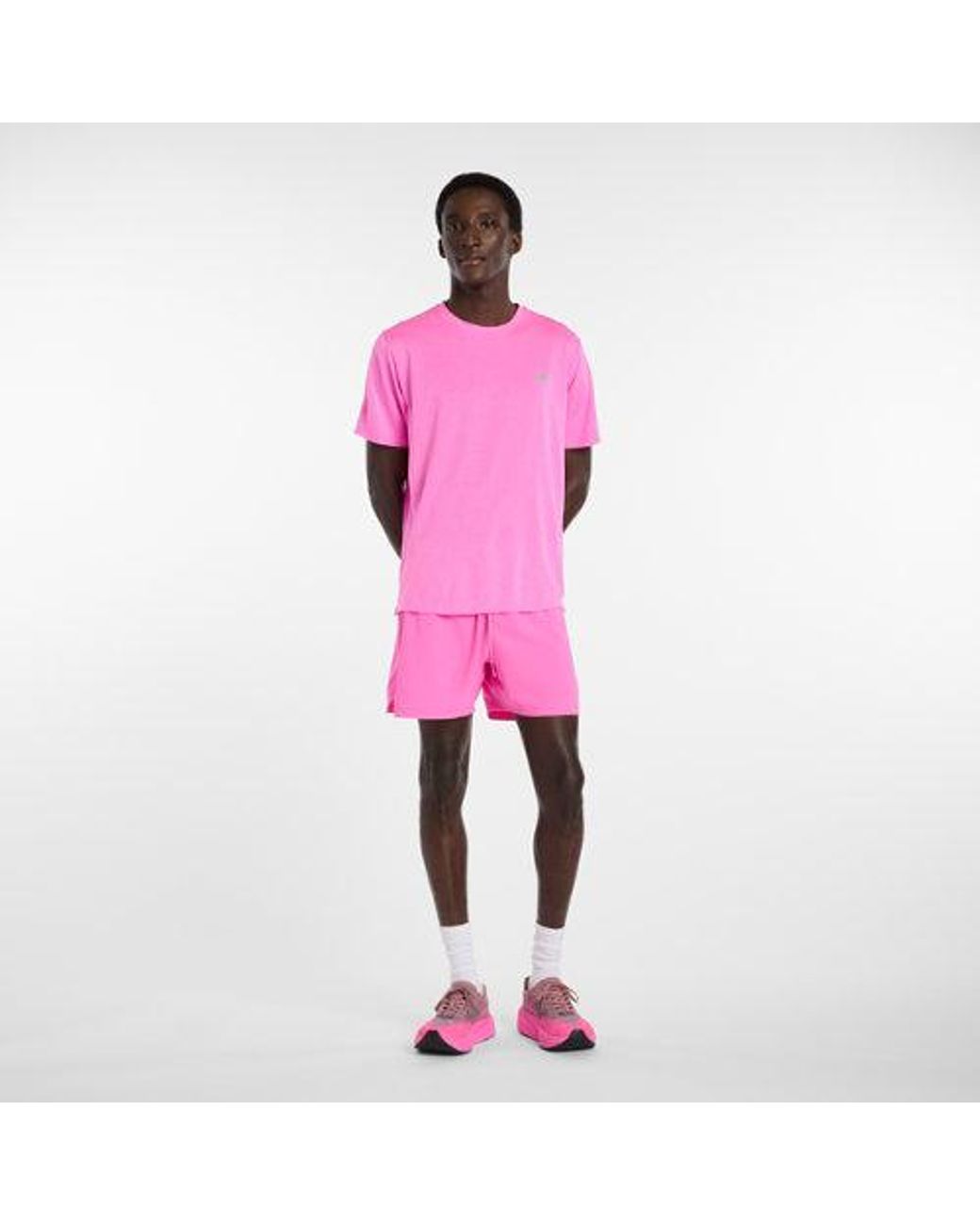 New Balance Pink Rc Short 5" for men