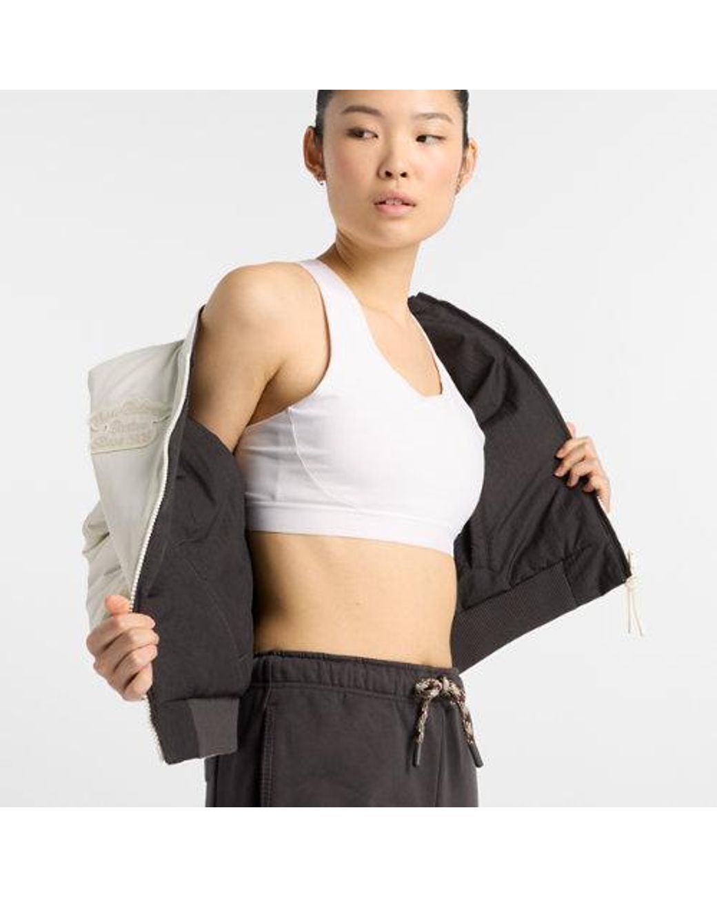 New Balance White Nbx Lunar New Year Woven Bomber Jacket