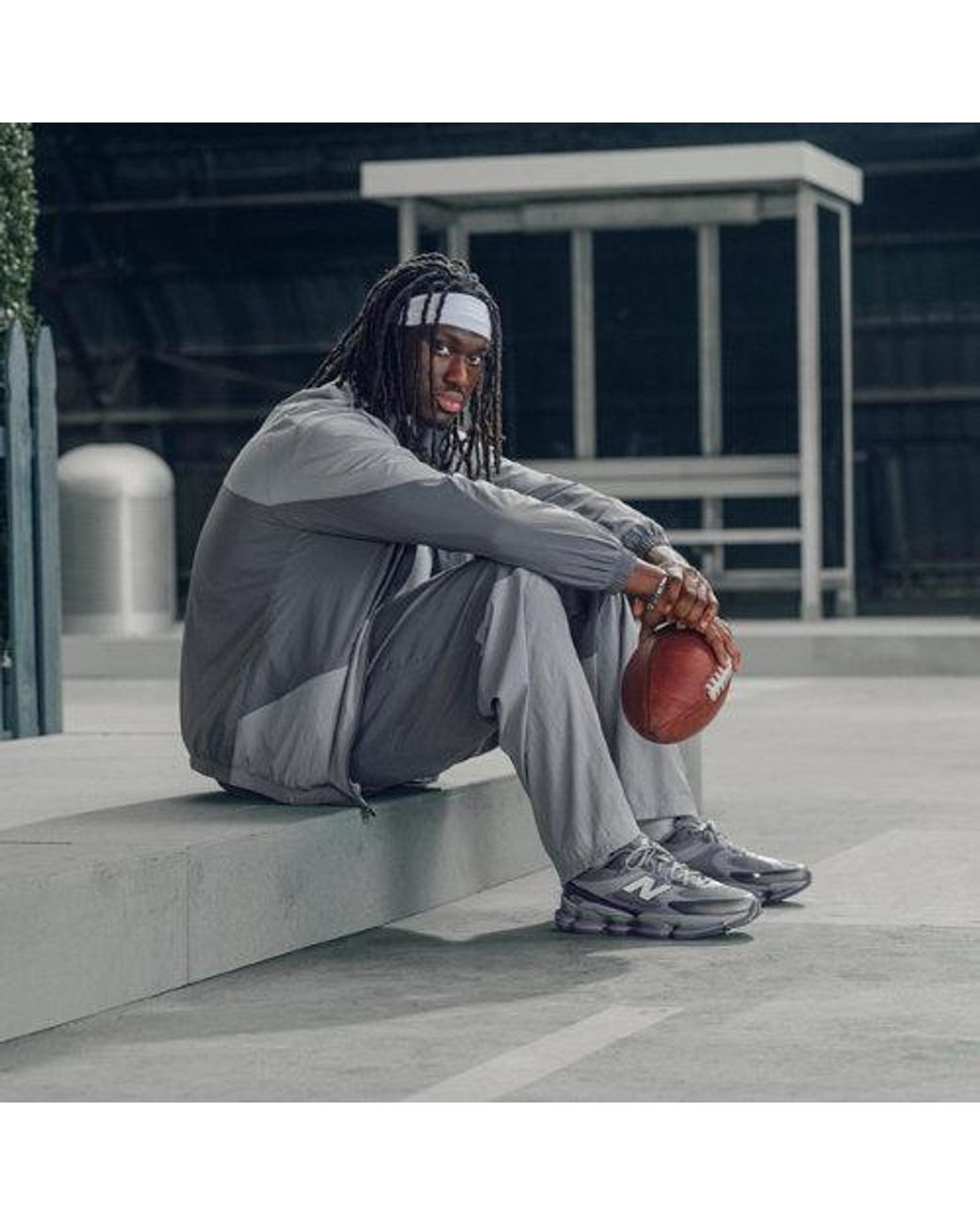 New Balance Gray Sport Legacy Jacket for men