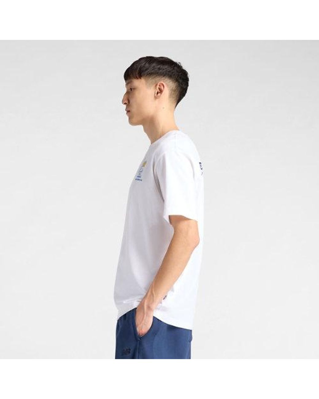 New Balance White Fish And Chips T-Shirt for men