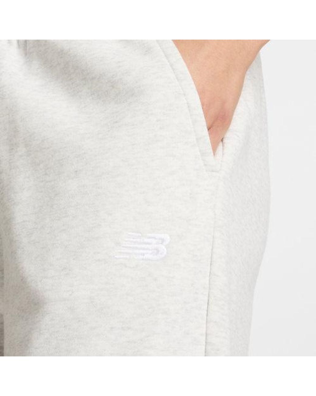 New Balance White Sport Essentials French Terry Jogger