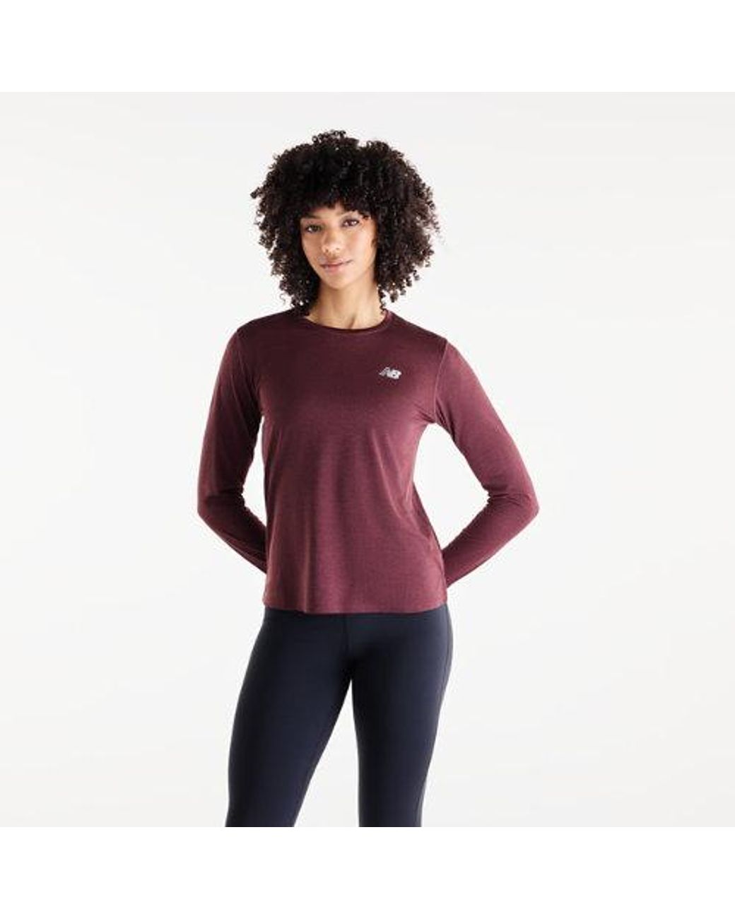 New Balance Purple Rc Essential Long Sleeve
