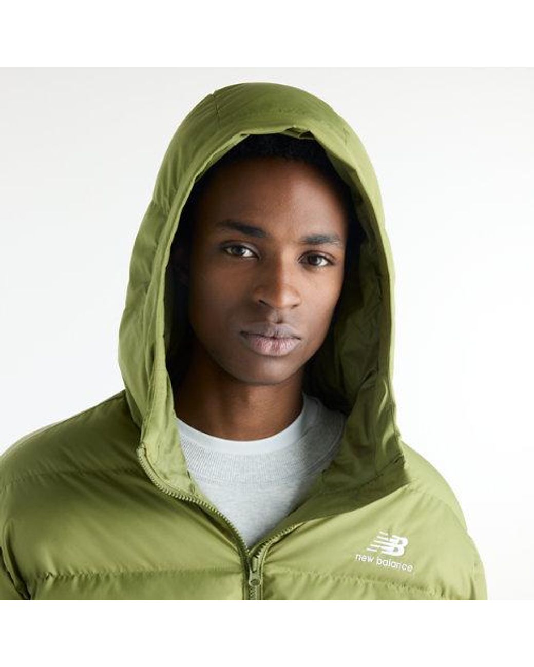 New Balance Boston Puffer Jacket in het Green voor heren
