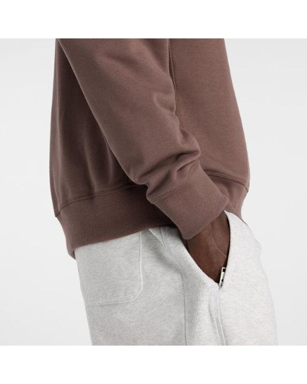 New Balance Brown Athletics Premium Logo Crew for men