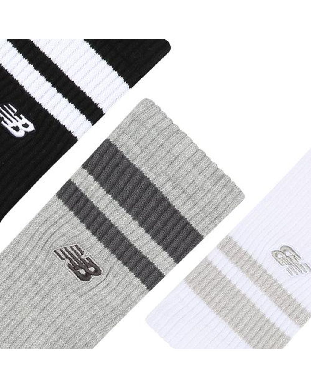 New Balance Multicolor Active Premium Stripe Crew Socks 3 Pack
