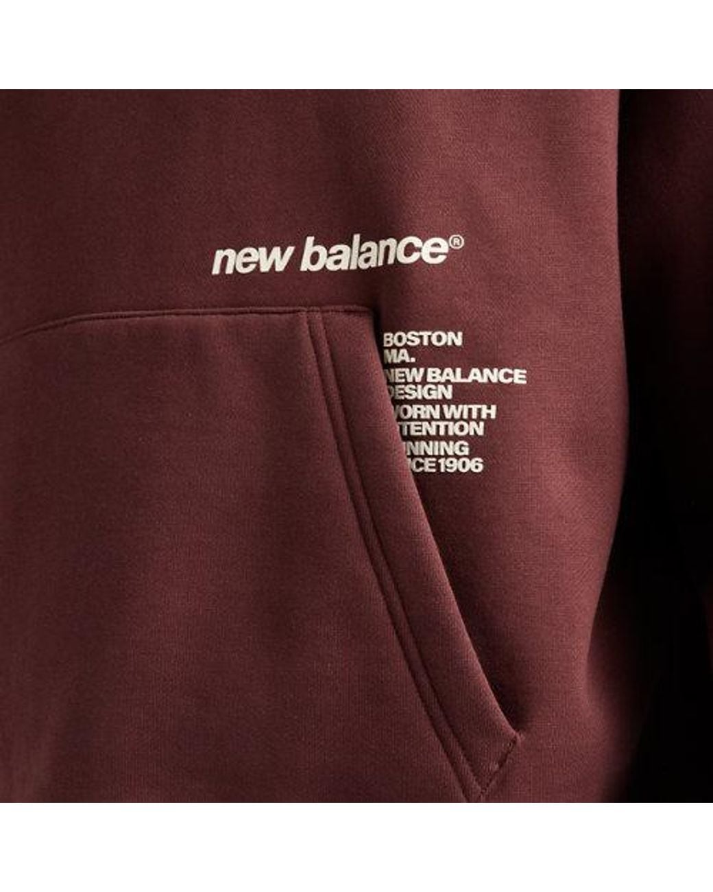 New Balance Red Street Classics Oh Hoodie for men