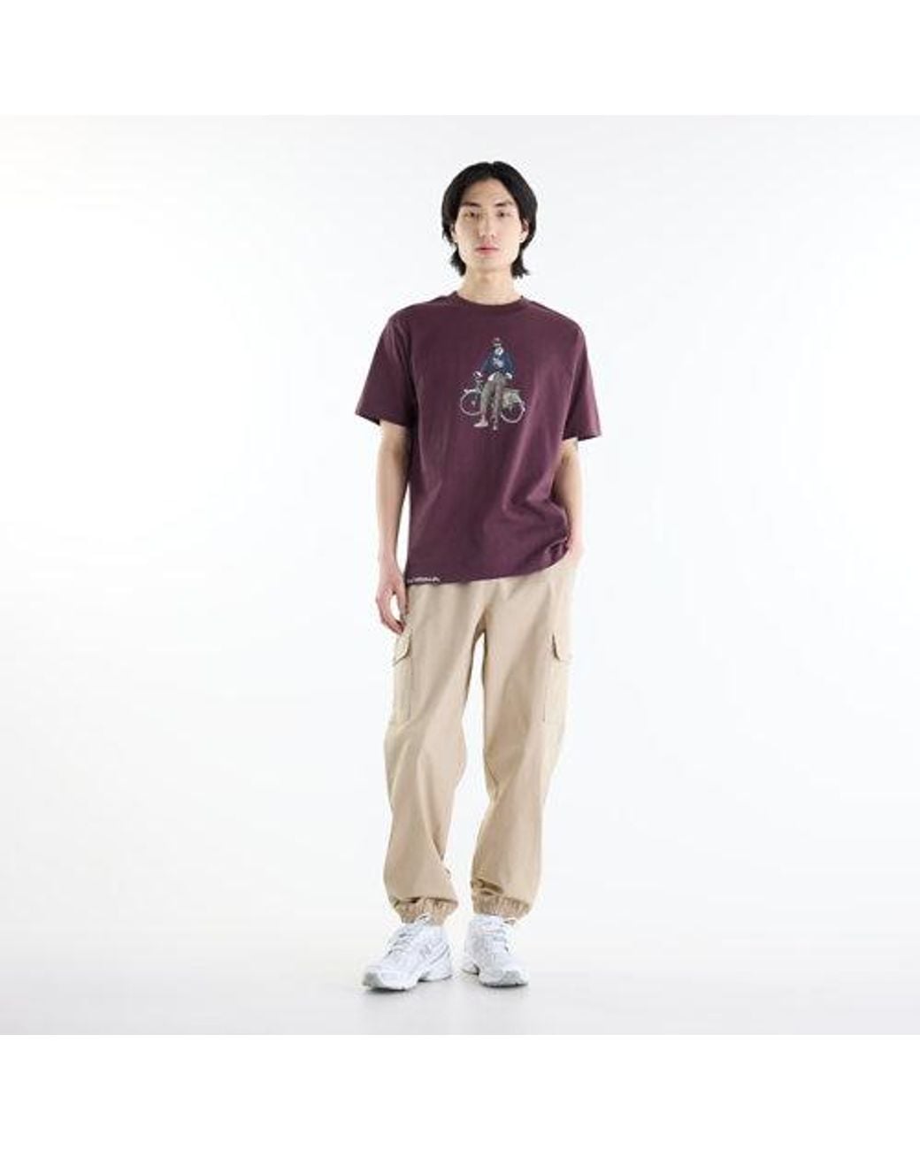 New Balance Purple Varsity Bike T-Shirt for men