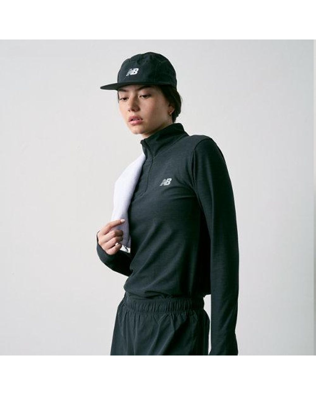 New Balance Black '47 5 Panel Run Hat