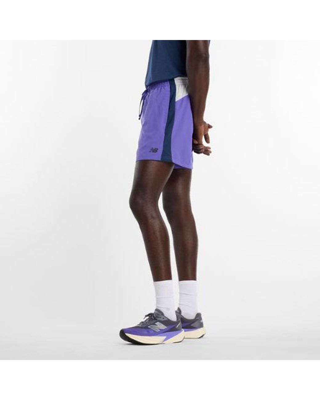 New Balance Purple Fast Days Short 5" for men