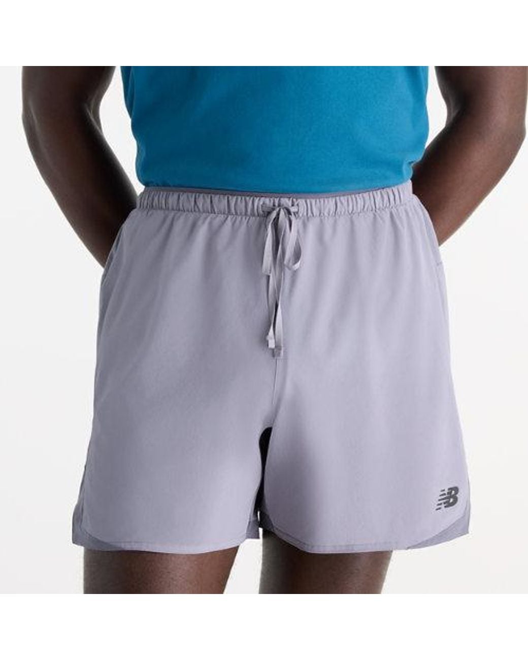 New Balance Blue Rc Essential Short 5" for men