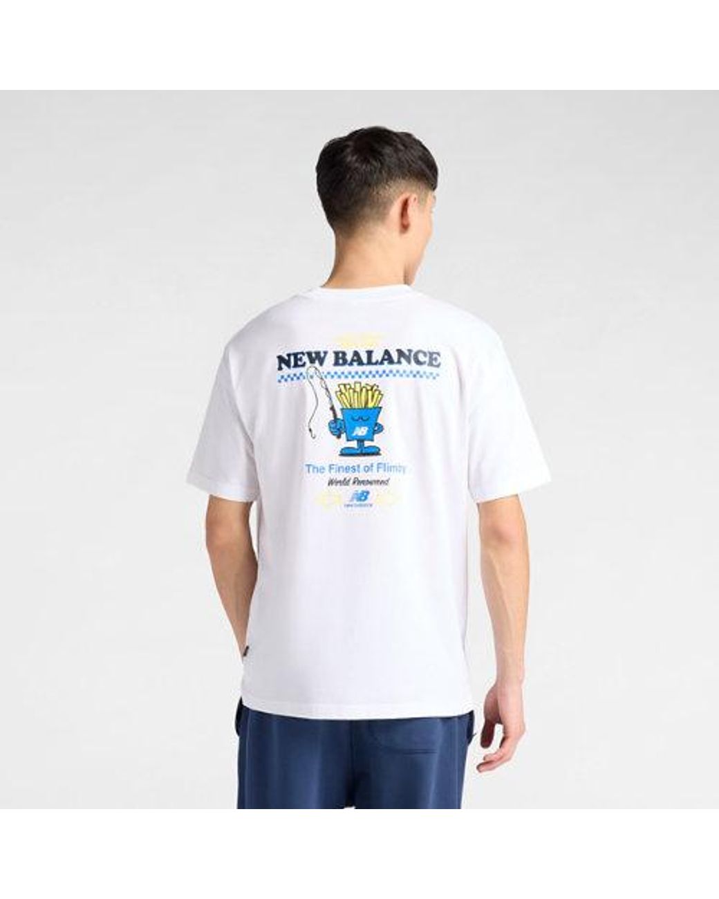 New Balance White Fish And Chips T-Shirt for men